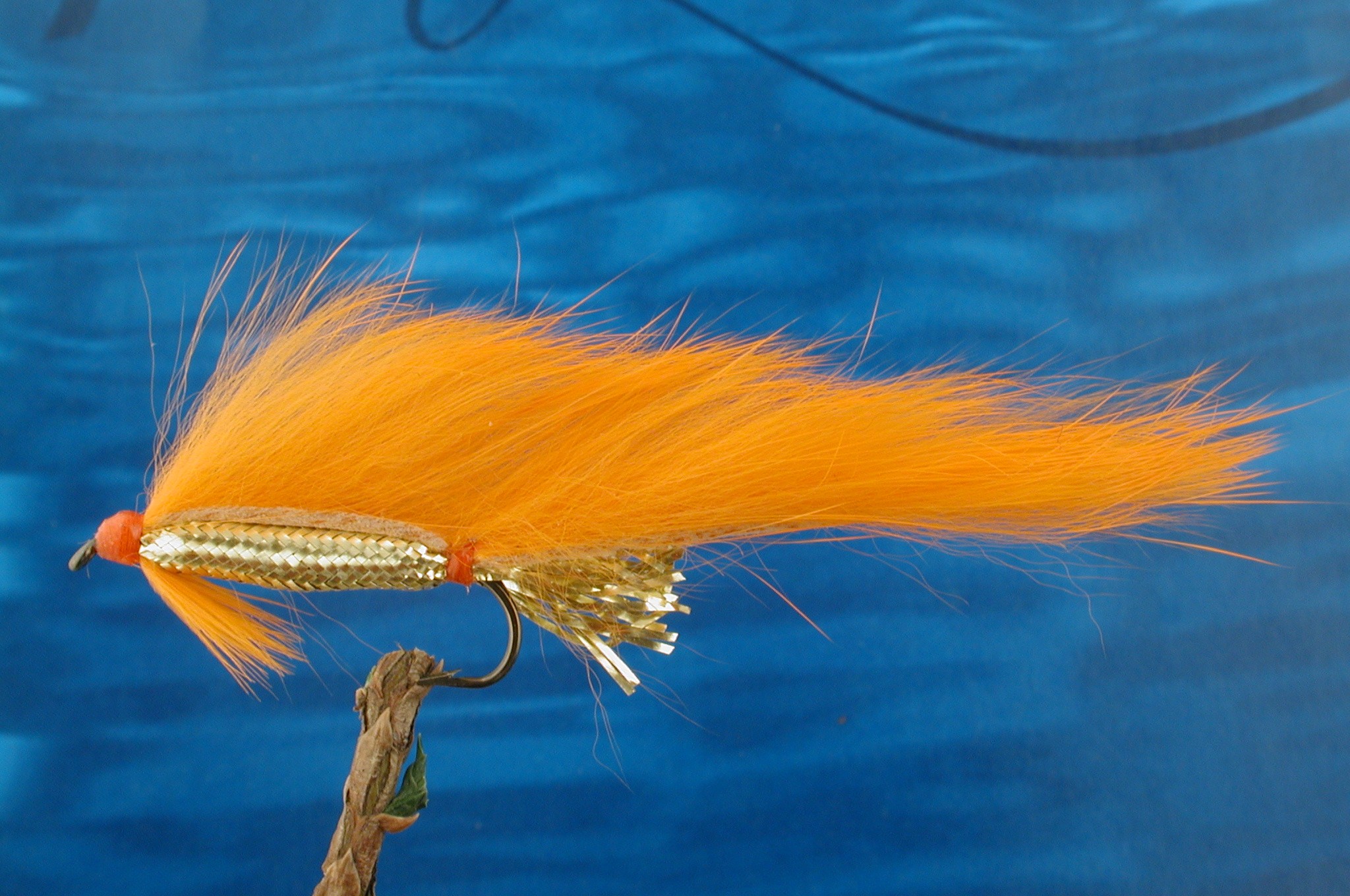 Mandy's Orange Zonker Fly Fishing Flies with Fish4Flies Worldwide